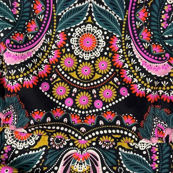 Boden Maxi Dress Open Back Cutout Paisley Floral Black Plus 20 22 NWT Pockets - Picture 12 of 16